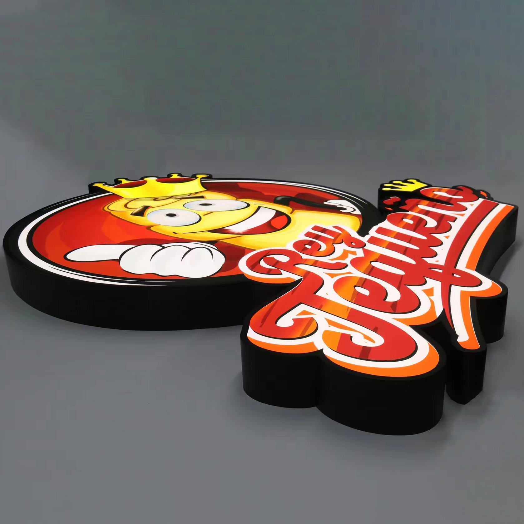 Custom Wall Side Hanging Board Circle Mounted Signboard Two sides Led Light Box Sign for bar,restaurant,store Signs