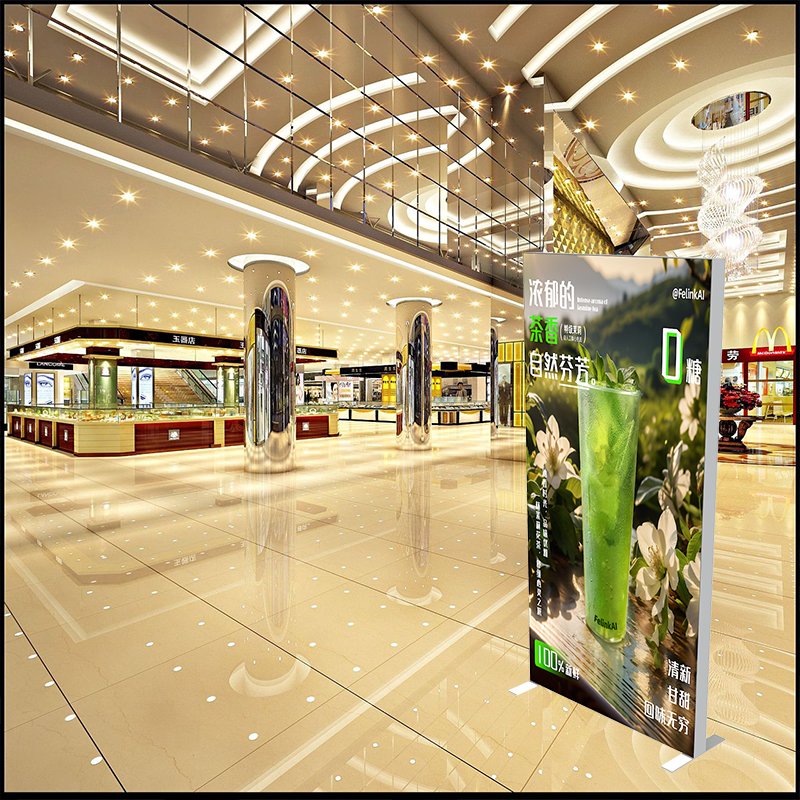 A-NEW Led Light Box Display Stand 80mm advertising Stand Seg Light Box Exhibition Trade Fair Booth A Tool Free Frame Marketing