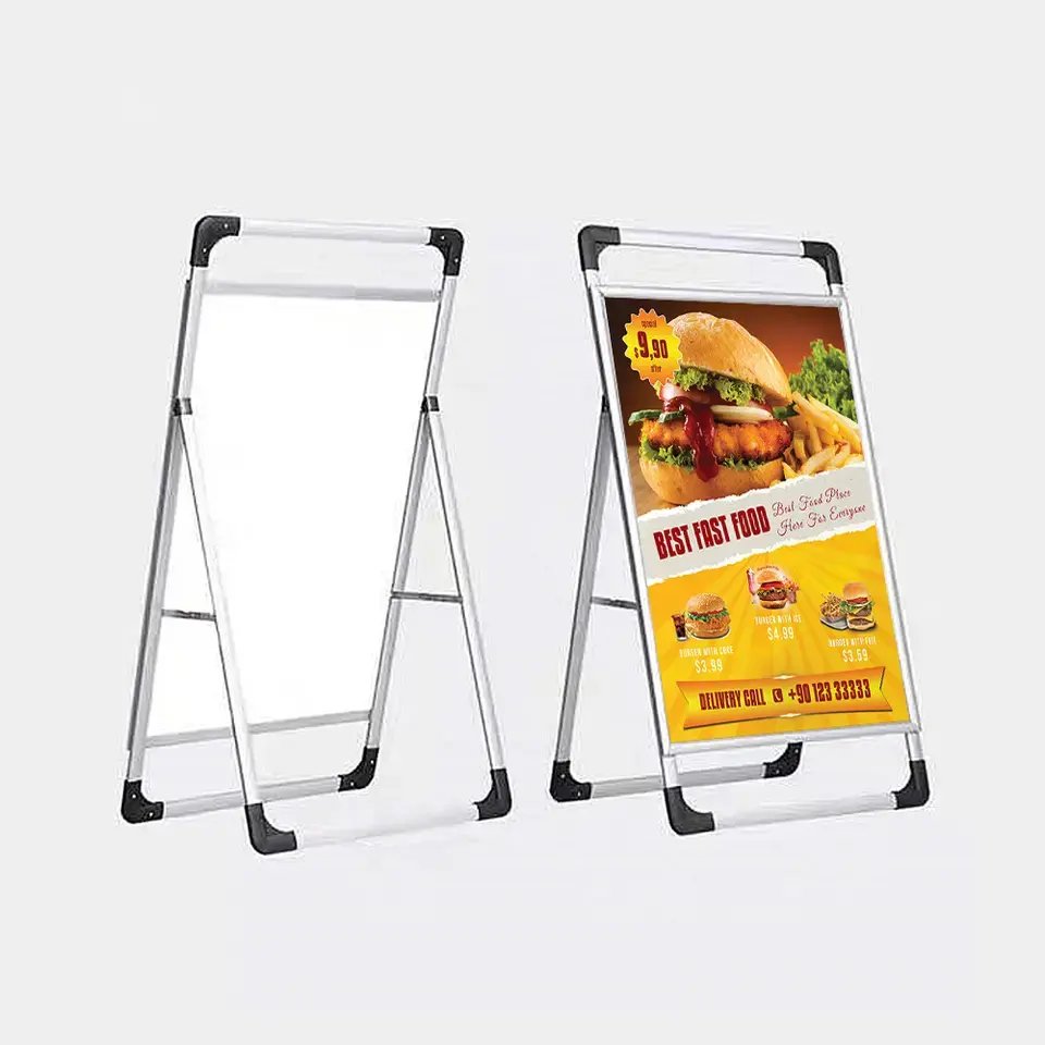 Single side advertising holder portable poster display A board Aluminum A Frame Sign 60*90cm