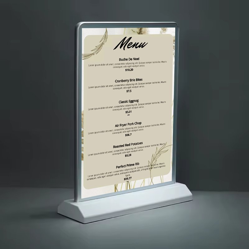 Rechargeable A4 Double-Sided Bar Slim Menu Display Board Panel Led Bar Store Restaurants Light Box For Advertising