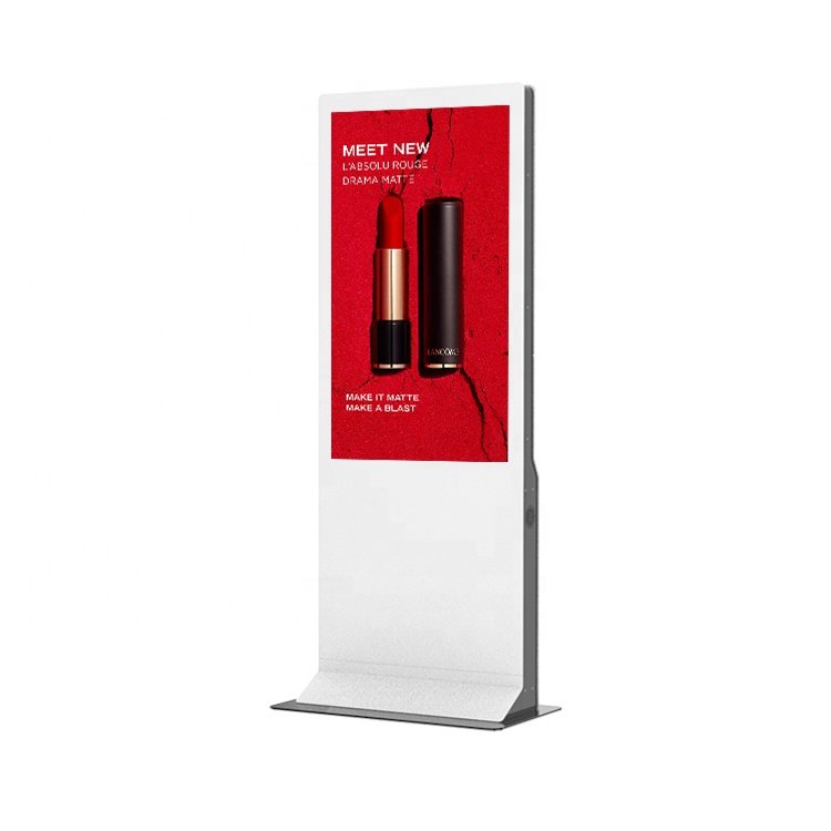 Floor standing vertical ultra-thin 43'' non touch kiosk board totem 4K full HD lcd display advertising display