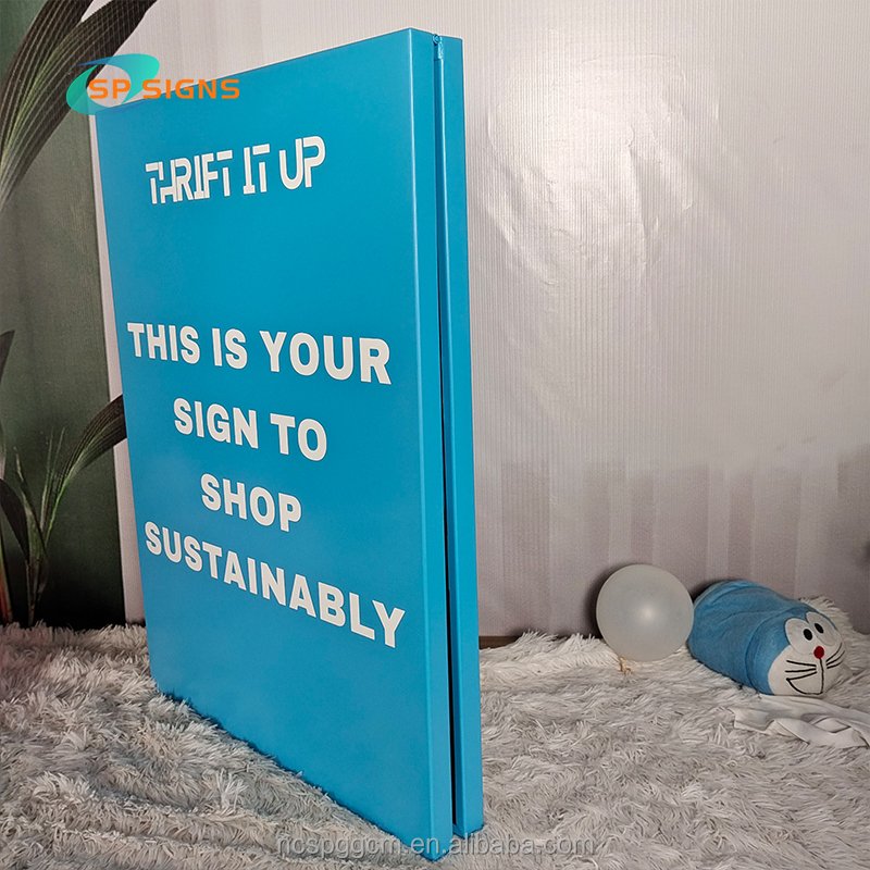 SP Custom 50x70cm 60x90cm Double sided aluminum frame metal pavement sign A-board display sign floor standing for advertising