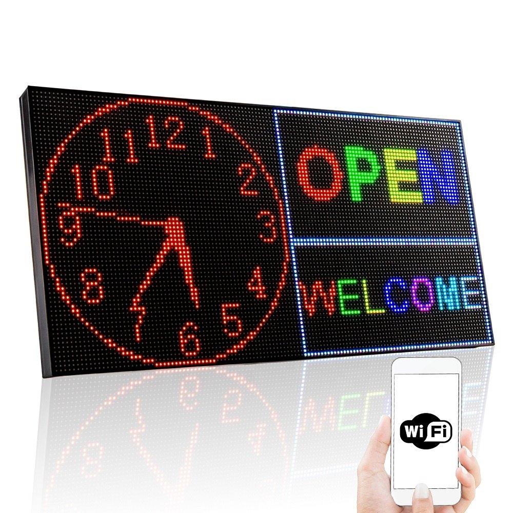 Indoor P3 Led Advertising Display Board WiFi Programmable Dynamic Message Portable Led Screen Panel Module Multi-language