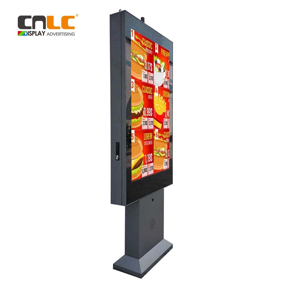 Drive Thru Restaurants Menu Board Digital Signage Outdoor Standing Waterproof Kiosk Touch Order Screen Lcd Display Advertising