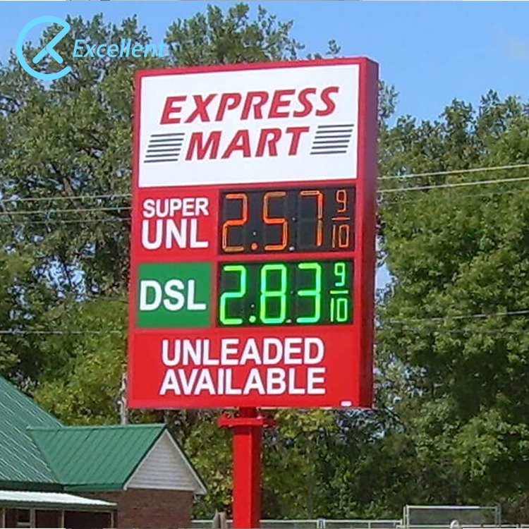LED Digital Price Board Sign/Led Number Gas Price Board for Petrol Station Display