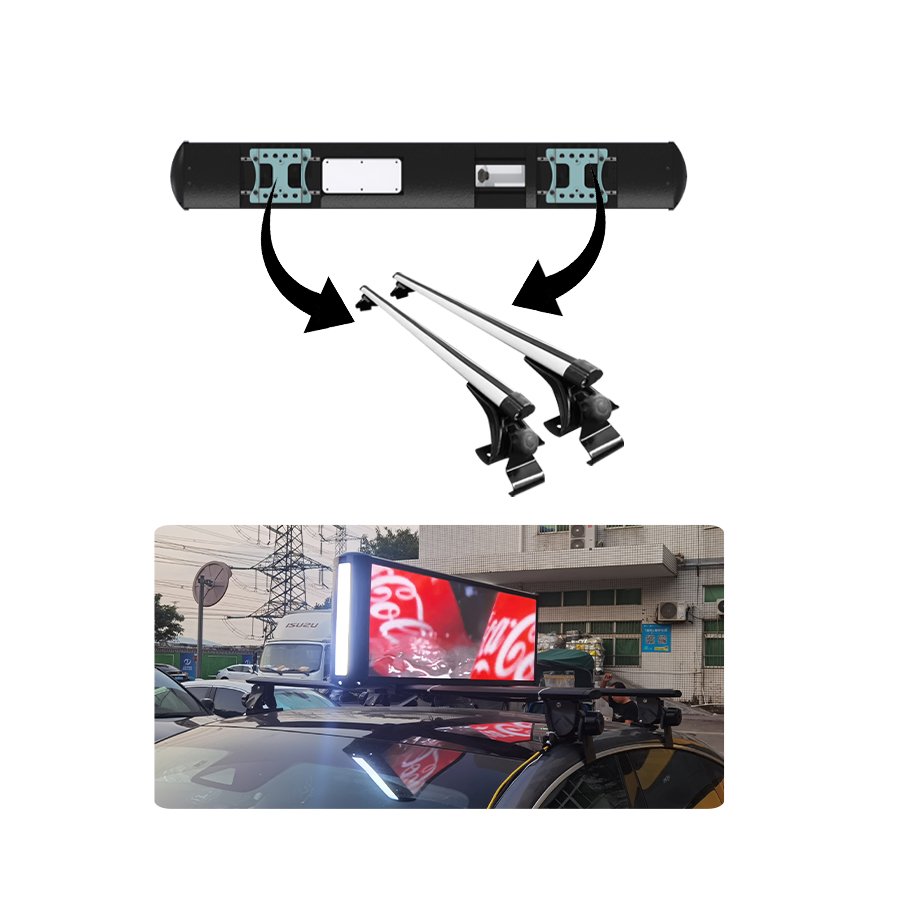 Binazk Car Universal Taxi Roof Waterproof P2 P2.5 P3 P4 P5 LED Display Board Digital Advertising Screen 2 Years Warranty