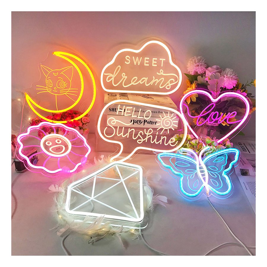 Winbo Led Neon Advertising Custom Ice Cream Creative Neon Lights For Shop Wall Decoration Light Led Neon Sign