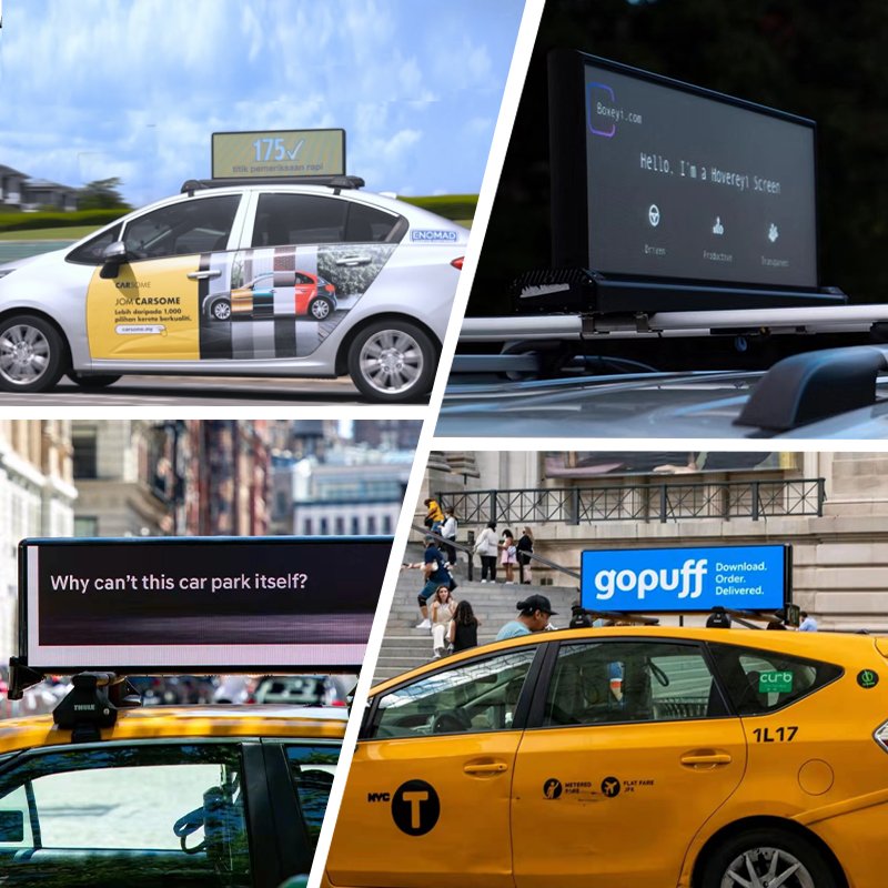 taxi led display top car roof screen taxi led display board led display board for car