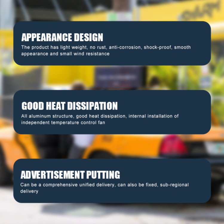 taxi led display top car roof screen taxi led display board led display board for car