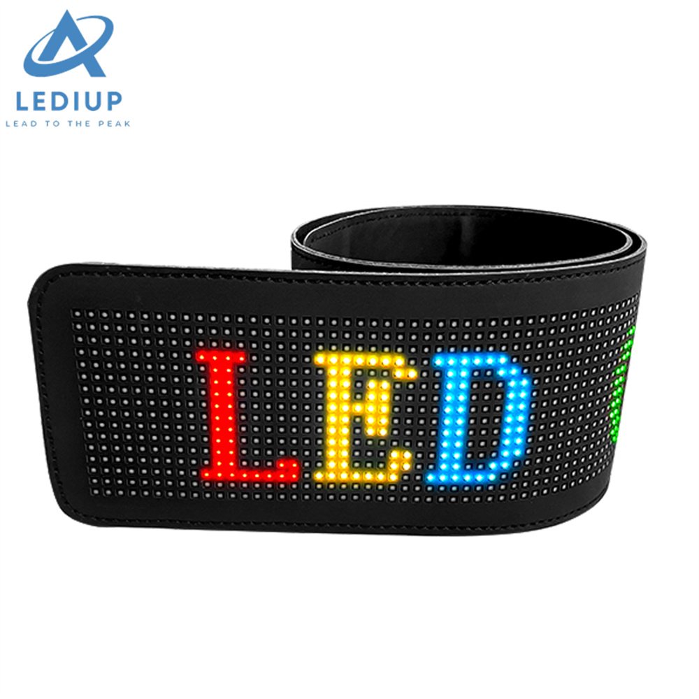 LEDIUP Outdoor Flexible Custom Digital Display Screen Matrix Panel Scrolling LED Car Sign Board With Application Control