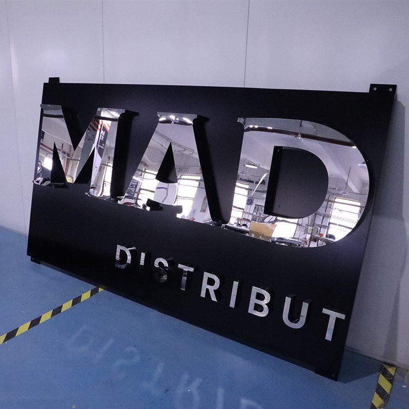 304 Fabricate Non-Luminous Alphabet Mirror Flat Cut Stainless Steel Sign for Advertising Board