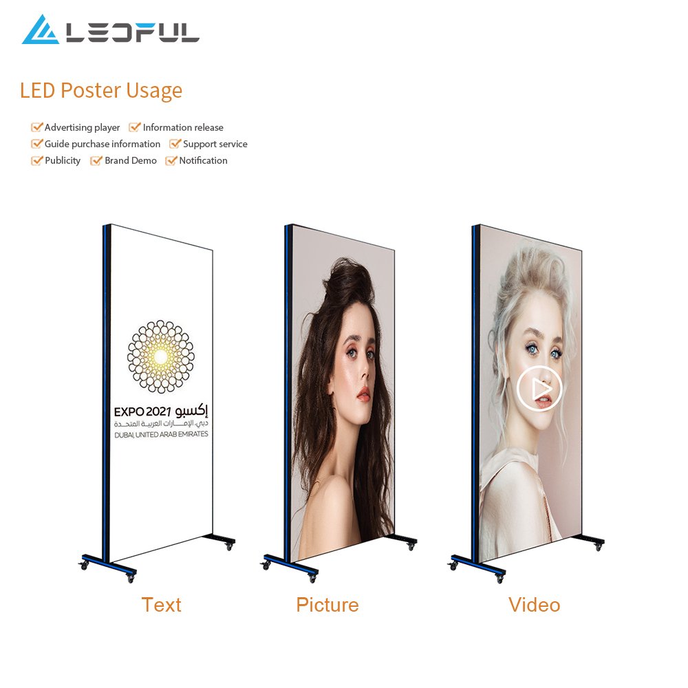 Best Selling Promotional Price Indoor Advertising Led Poster Display Screen Board