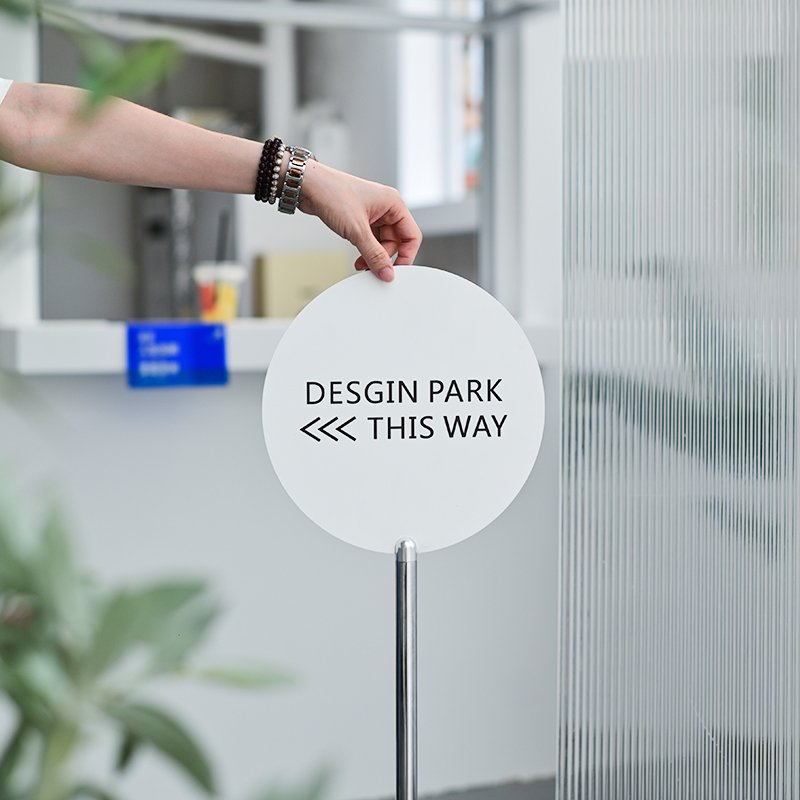 metal stanchion,Floor Plate, customized advertising signs for store guidance and reminders,INS Style,White Metal Signboard
