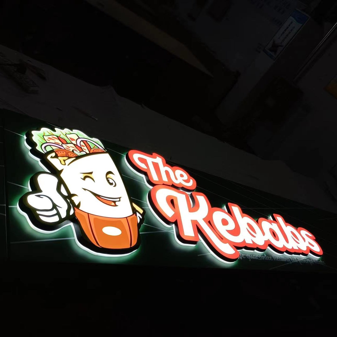 outdoor brand restaurant billboard board designs for shops led lighting letter led business signs logo