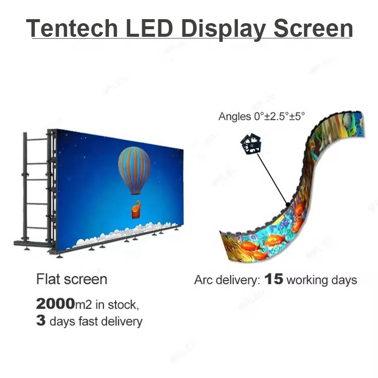 Tentech Digital Signage Videotron Advertising Panel Video Wall Panel Pantallas Display Screen LED Billboard Programmable Outdoor