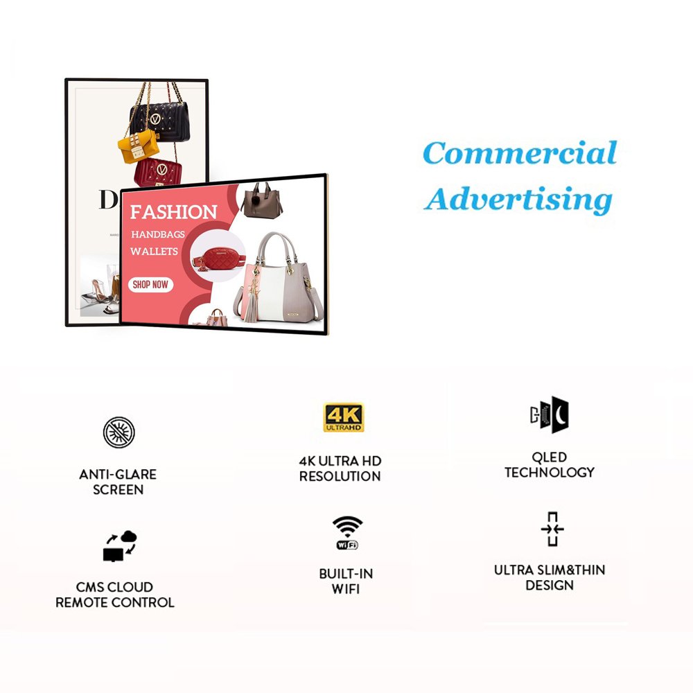 Factory price 43 inch touch screen wall mounted lcd digital signage android lcd wifi advertising display for supermarket