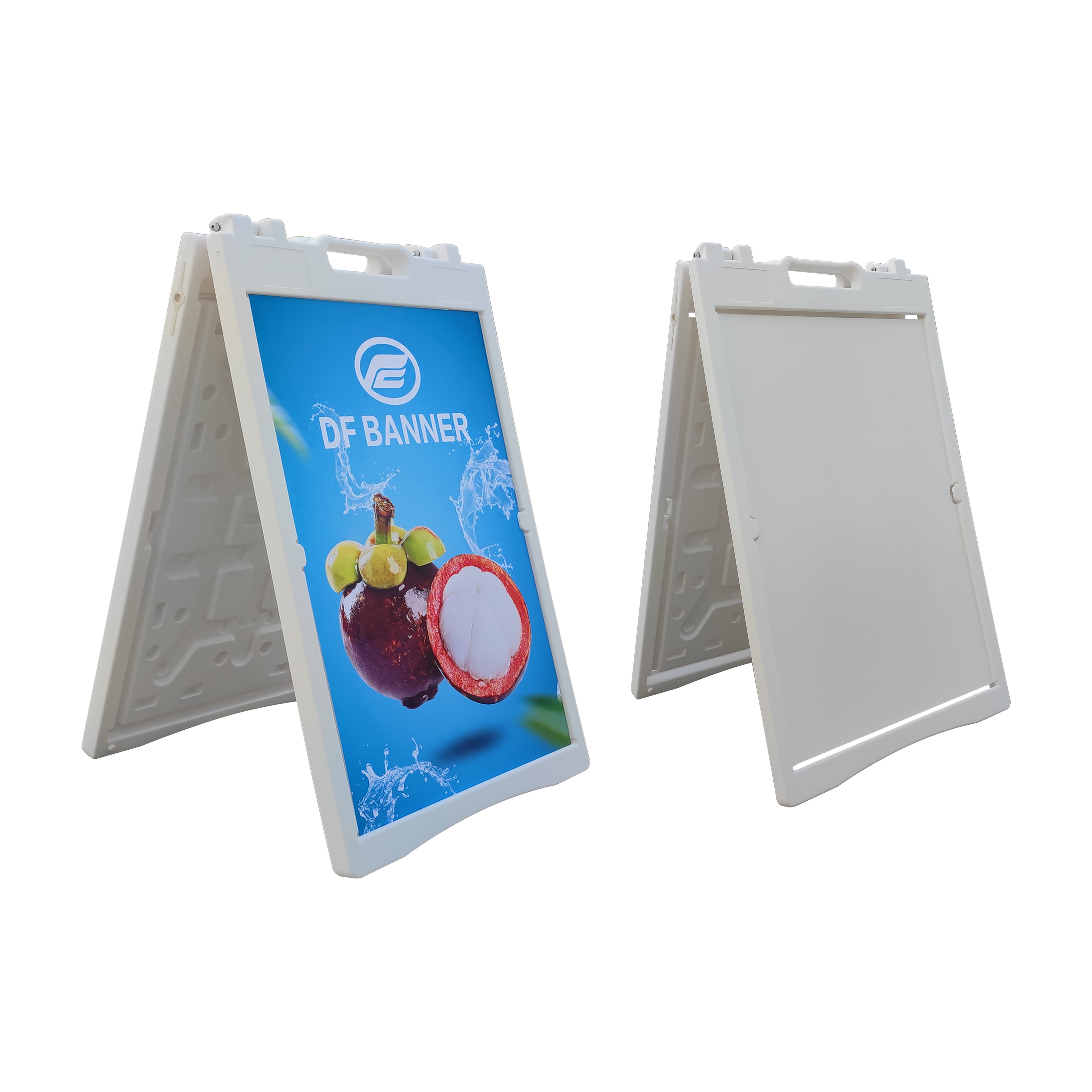 Wholesale Waterproof A-Frame Poster Board Indoor and Outdoor Advertising Sandwich Board with Folding Feature Printed Sign