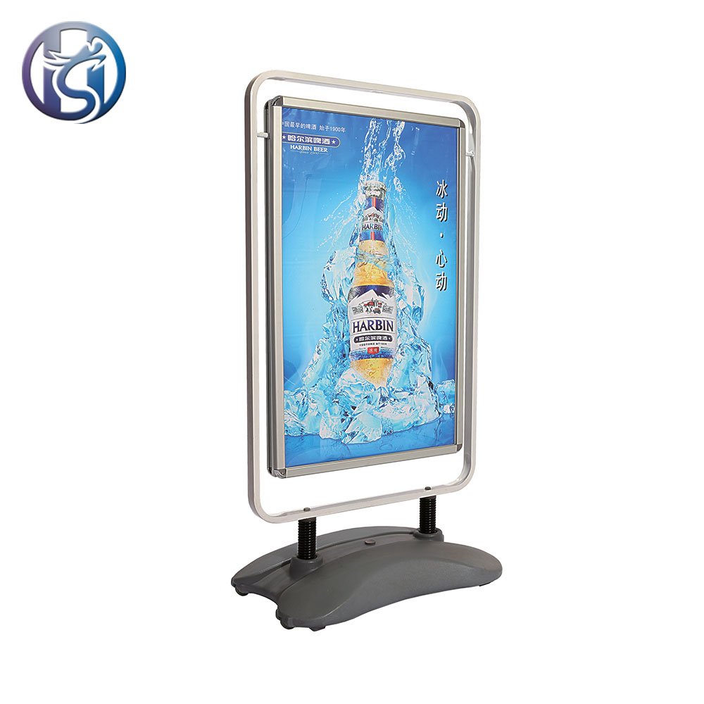 Outdoor double side aluminum water base pavement sign custom outdoor waterbase advertising sign board