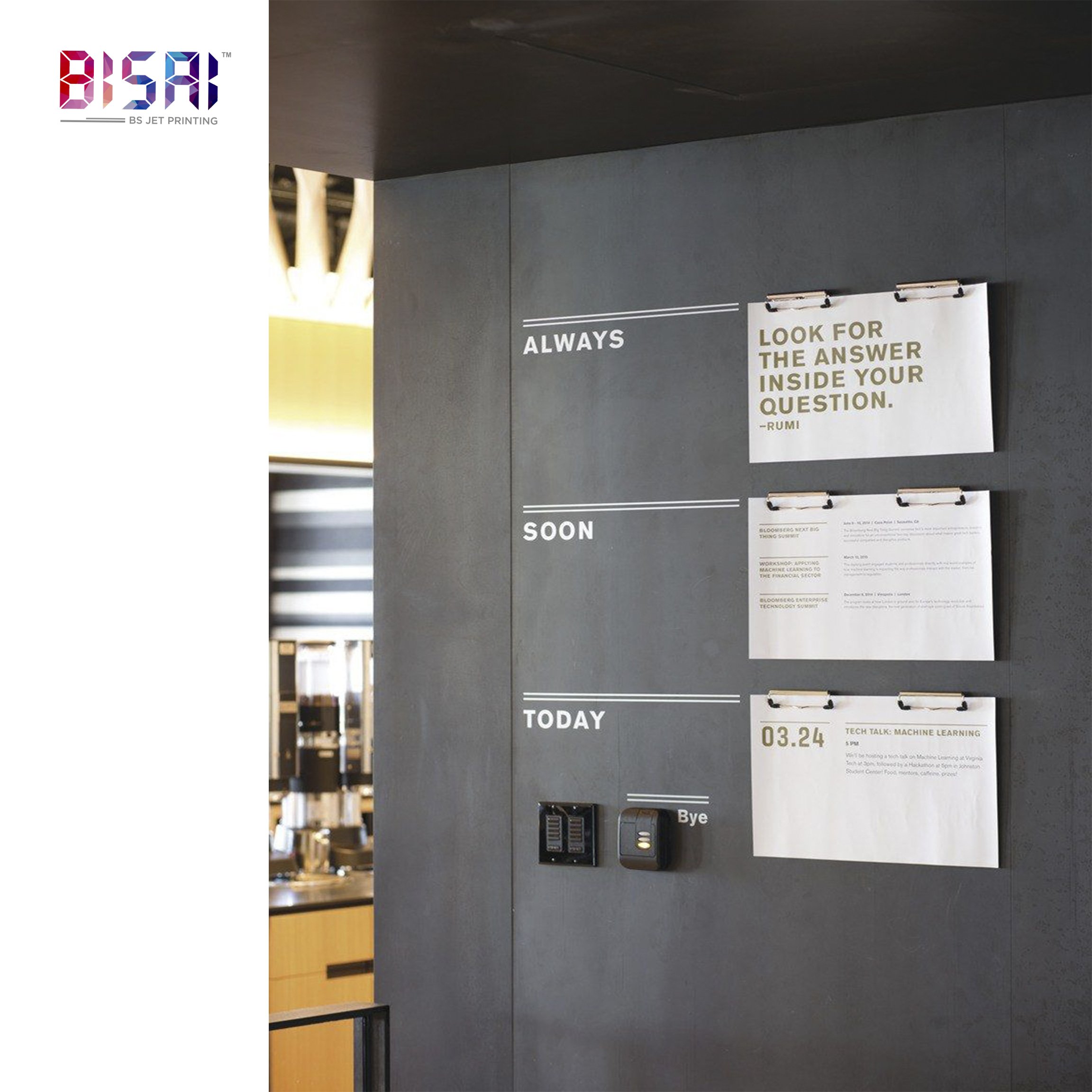 Wholesale custom promotion advertising display sublimation door sign the office sign 3x9