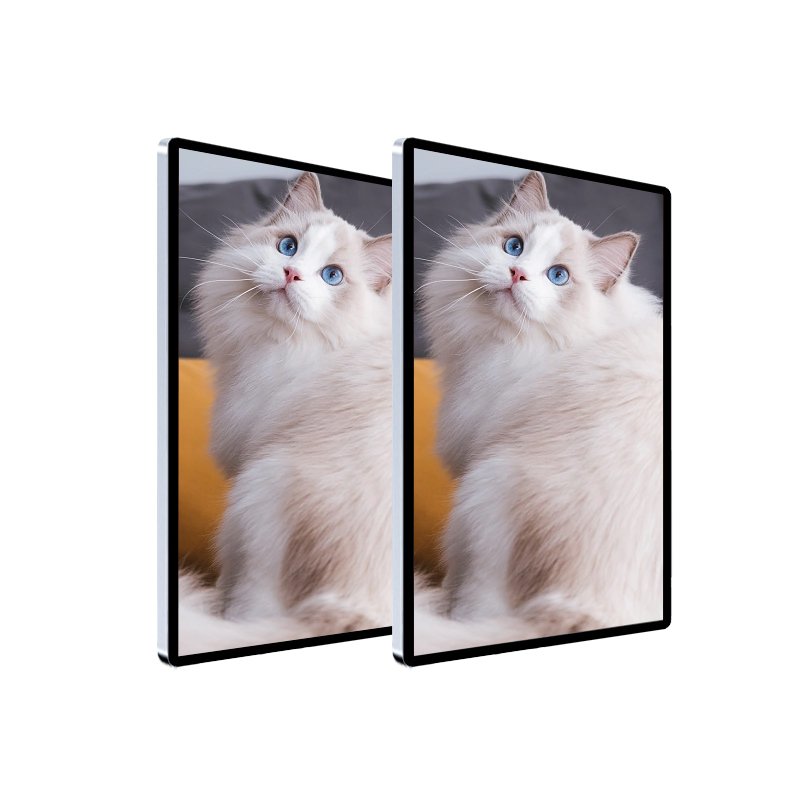 new design 65 inch wall mount retail advertising advertising digital sinage usb plug and play menu poster