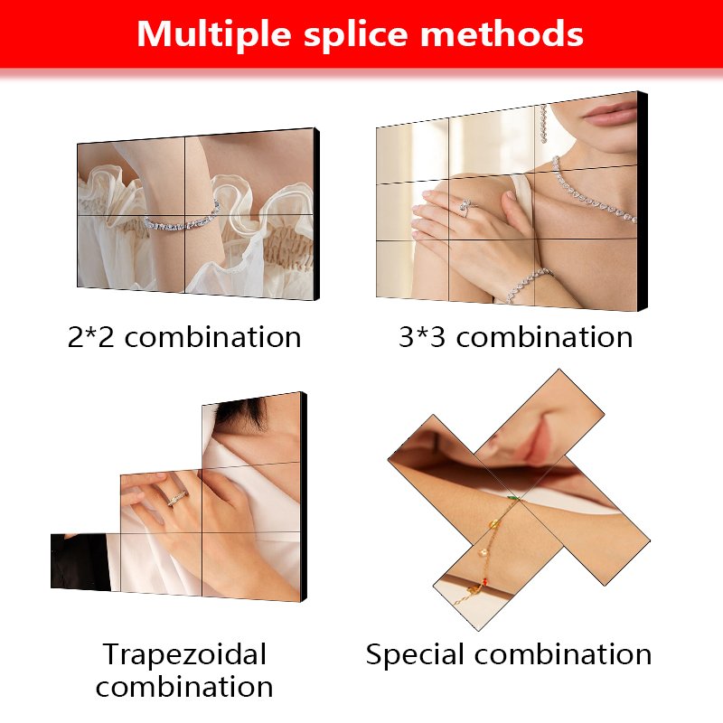 LuxGaze Seam Advertising Digital Signage And Display 55inch 46inch 1.7 mm 3x4 4x4 Splicing Screen LCD Video Wall