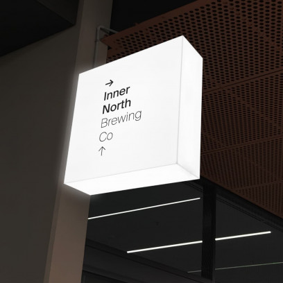 Outdoor Round Acrylic Light Box Sign Display Led Lightbox Wall Metal Frame Signage Signboard 3D letter Advertising Sign Board