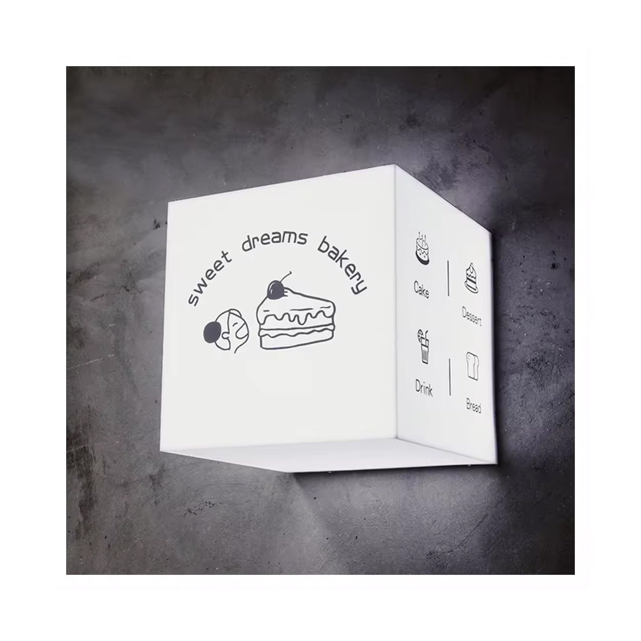 Outdoor Round Acrylic Light Box Sign Display Led Lightbox Wall Metal Frame Signage Signboard 3D letter Advertising Sign Board