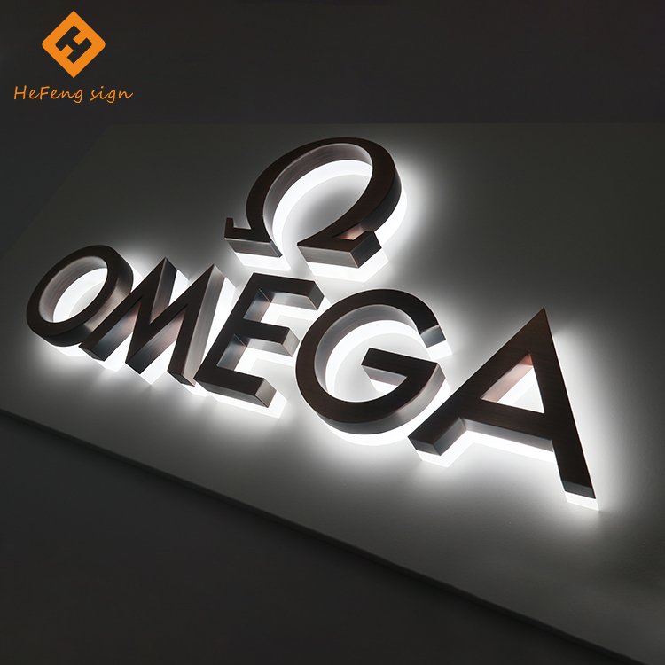 Outdoor Advertising Red Bronze Steel Letter Signage Backlit Letra Led 3d Sign Board