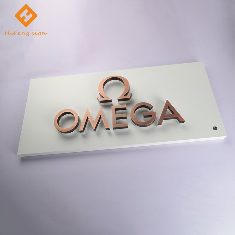 Outdoor Advertising Red Bronze Steel Letter Signage Backlit Letra Led 3d Sign Board