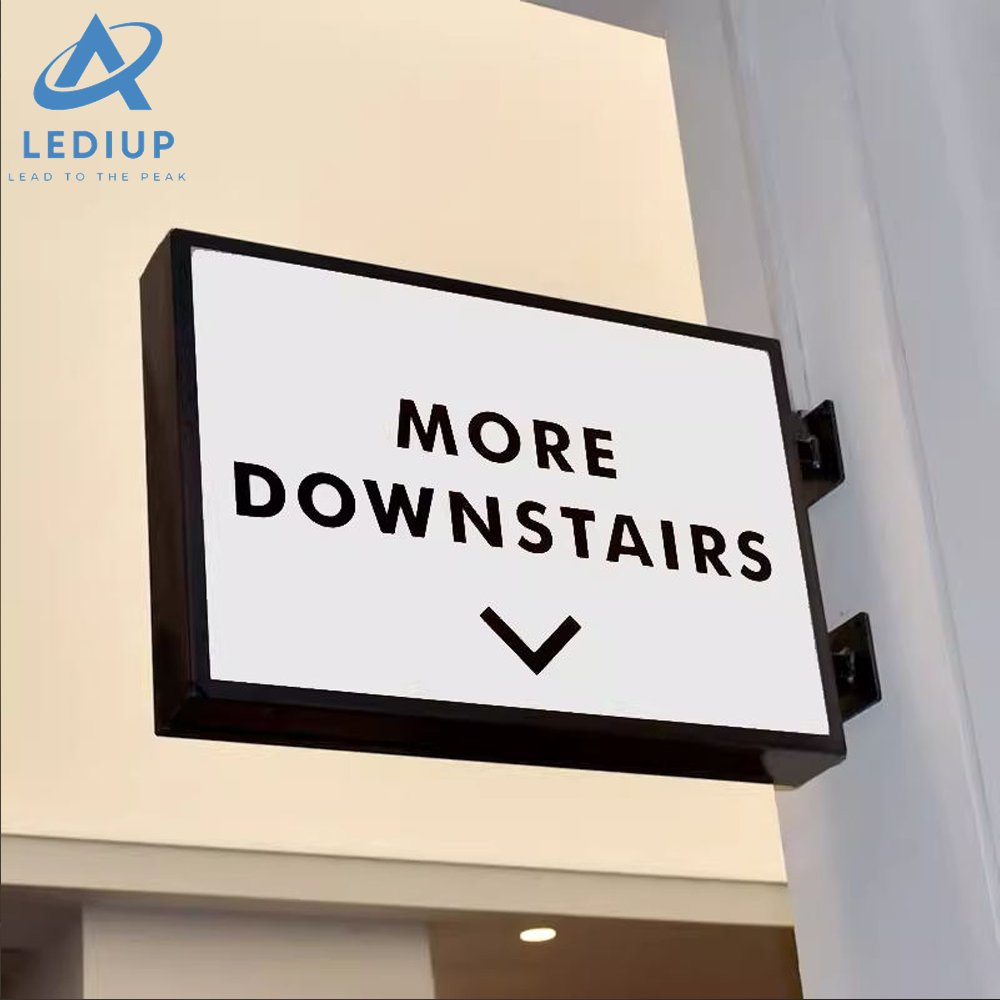 LEDIUP Clear Colorful Acrylic Square Led Light Box Sign Board With Customized Logo for Advertising Light boxes Display