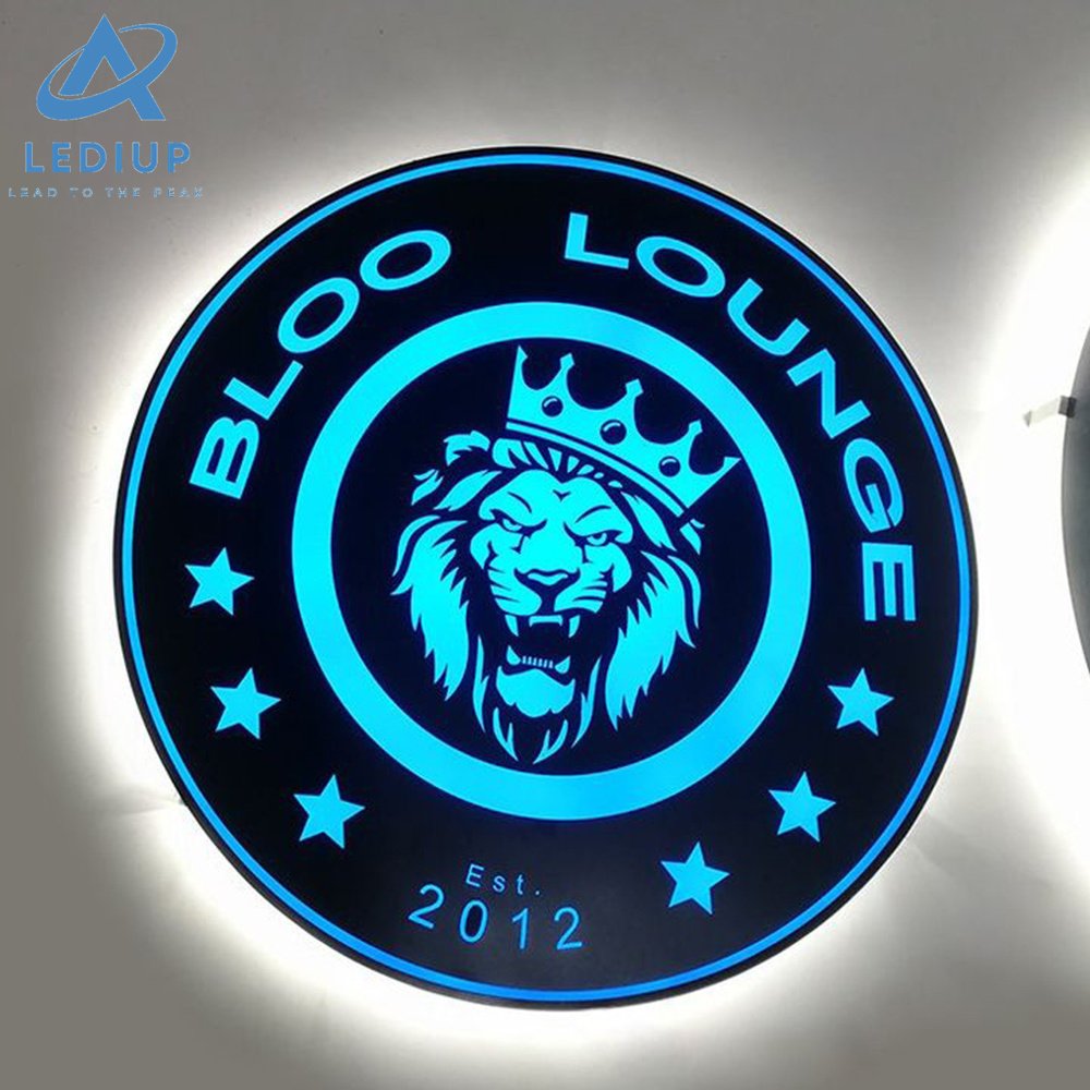 LEDIUP Clear Colorful Acrylic Square Led Light Box Sign Board With Customized Logo for Advertising Light boxes Display
