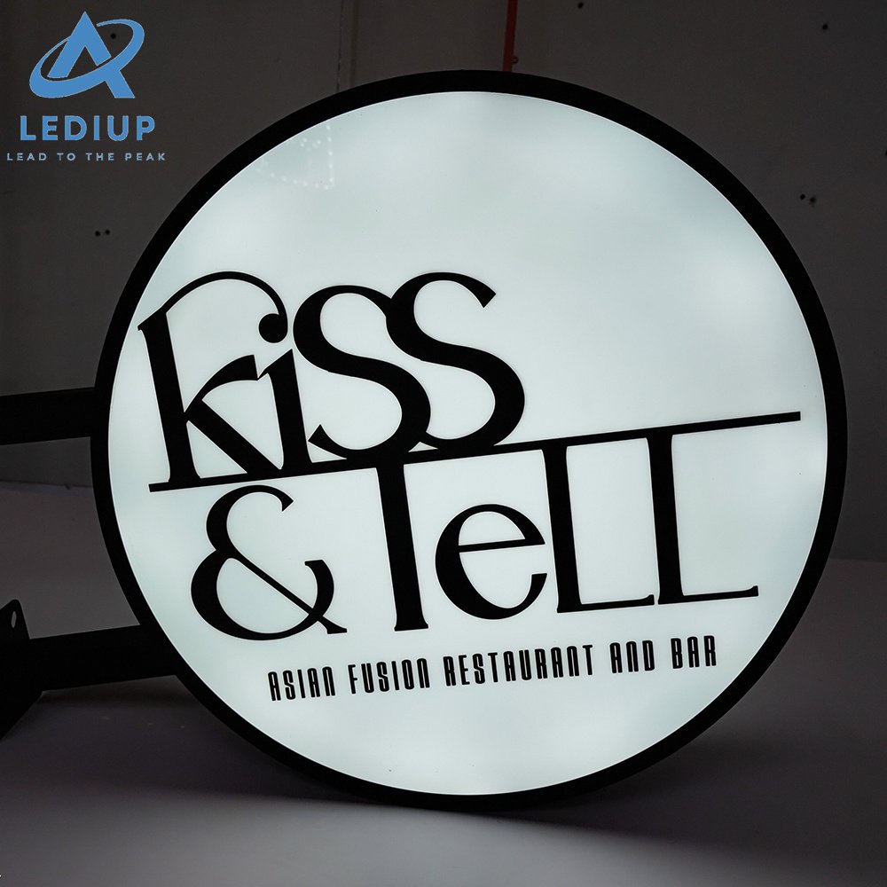 LEDIUP Clear Colorful Acrylic Square Led Light Box Sign Board With Customized Logo for Advertising Light boxes Display