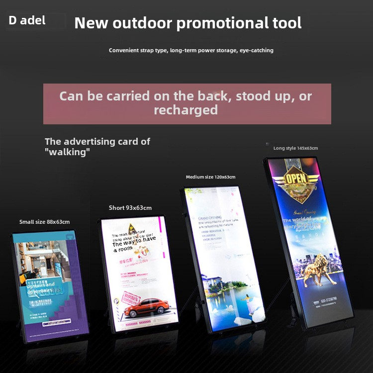 Outdoor Waterproof LED Backpack for Human Billboard Advertising Factory Wholesale Made from Aluminium