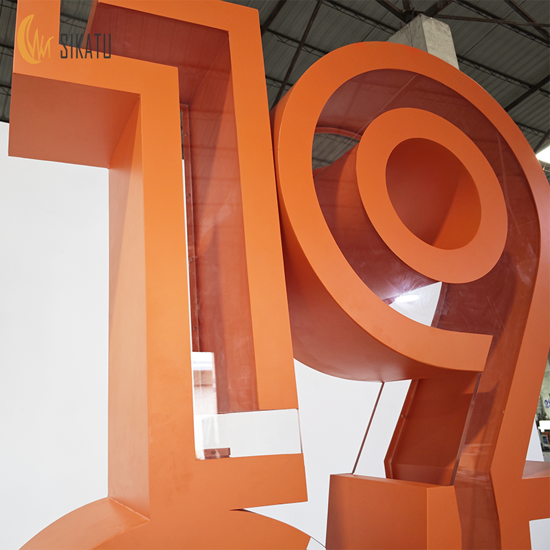 Outdoor Stainless Steel Acrylic Commercial Shopping Mall Pylon Sign Board Design Advertising City Name Welcome City Sign