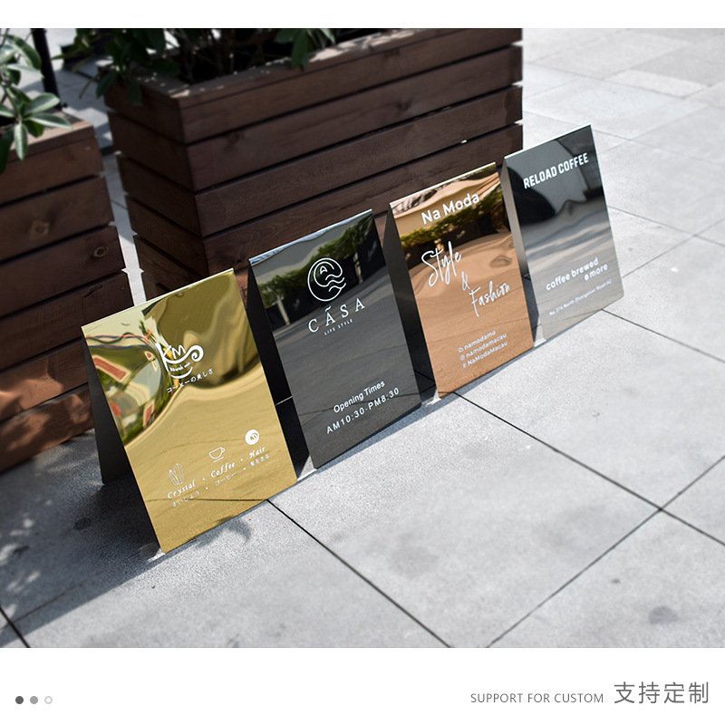 customized logo Popular Acrylic Mirror advertising decorate decorative mirror Desktop display