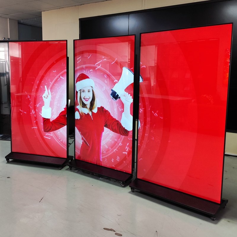 100" 85" 75" 4k monitors totem led/LCD display smart board kiosk stands Advertising screen digital signage and displays for mall
