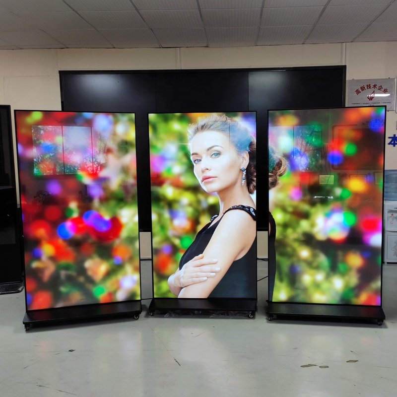 100" 85" 75" 4k monitors totem led/LCD display smart board kiosk stands Advertising screen digital signage and displays for mall