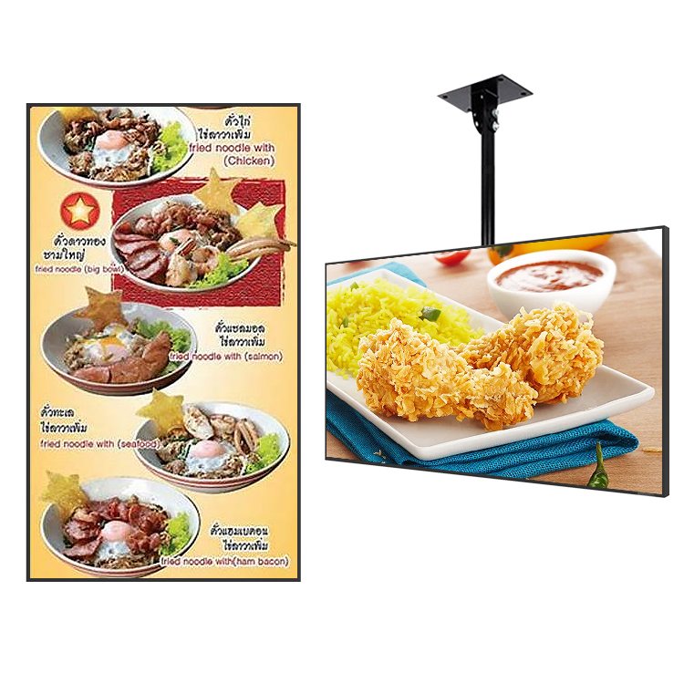 32 43 55 inch restaurant digital menu board 2K 4K android WiFi advertising digital signage