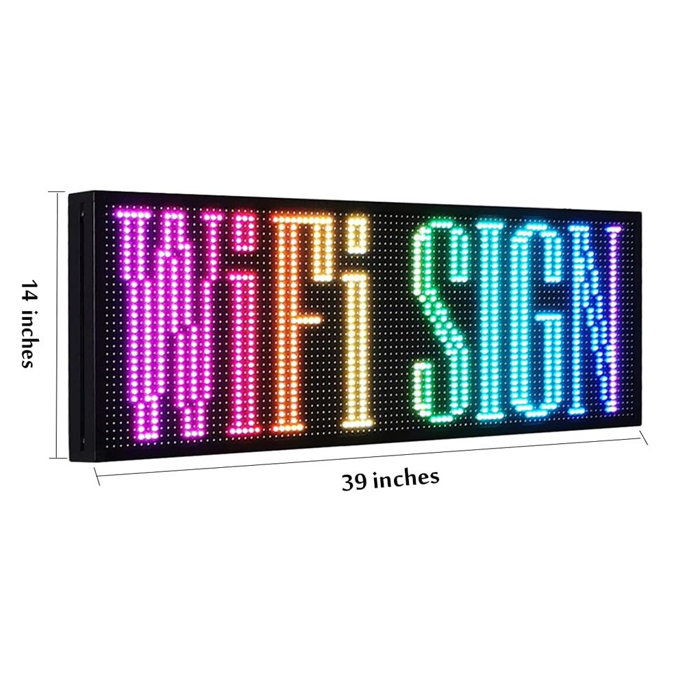 Custom Indoor Outdoor P10 Full Color LED Running Text RGB Display Scrolling board wifi Programmable Message Led Scroll Screen