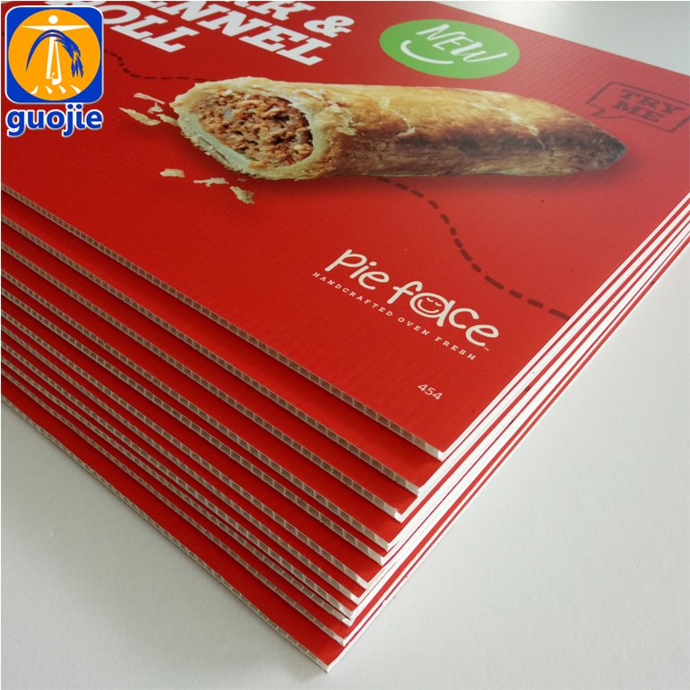 Advertising 5mm Printed Board Corrugated Plastic Signs Happy Birthday Letters Yard Sign with Stakes