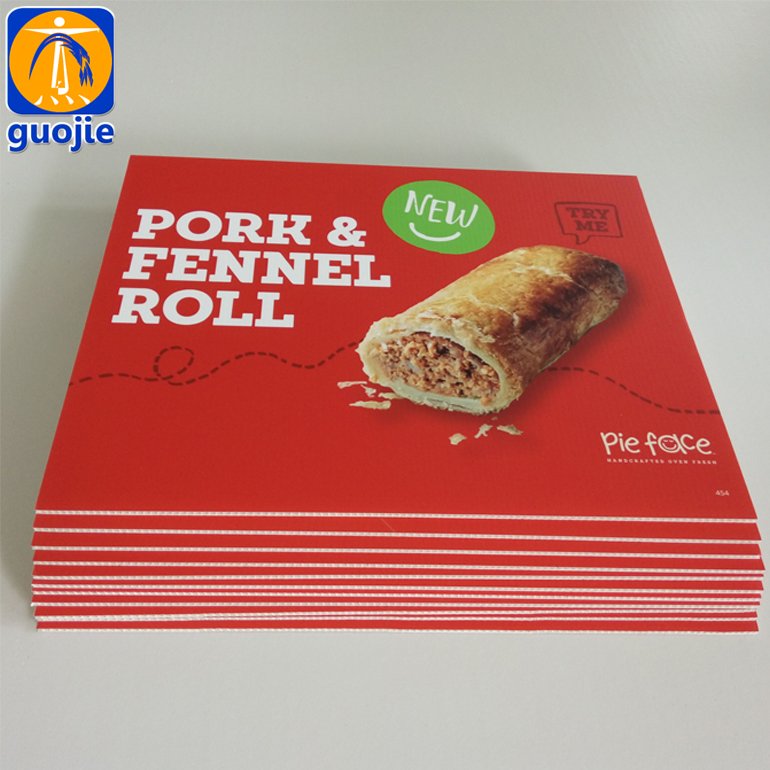 Advertising 5mm Printed Board Corrugated Plastic Signs Happy Birthday Letters Yard Sign with Stakes