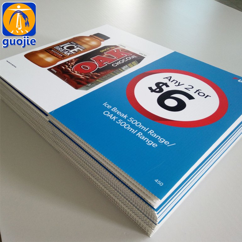 Advertising 5mm Printed Board Corrugated Plastic Signs Happy Birthday Letters Yard Sign with Stakes