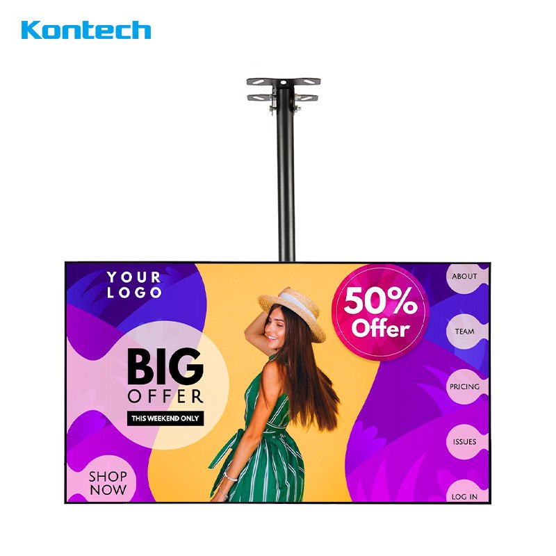 4K UHD 3840x2160 700nit digital signage digital menu board window facing display advertising display screen