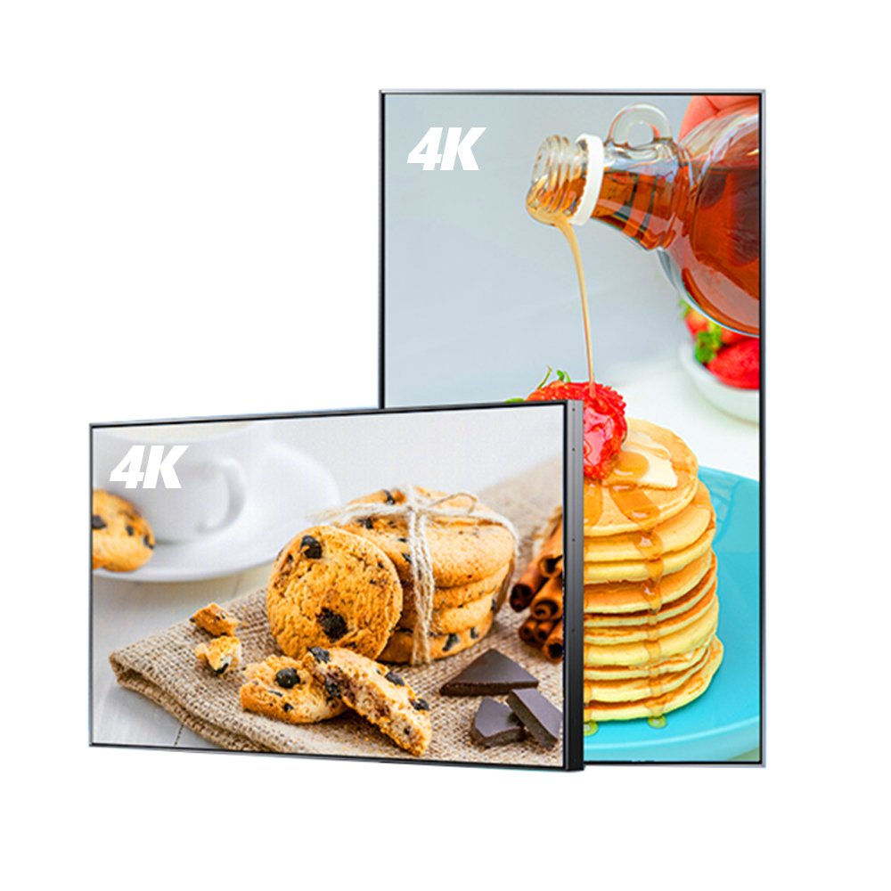 4K UHD 3840x2160 700nit digital signage digital menu board window facing display advertising display screen