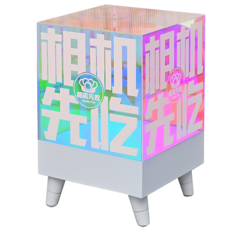Acrylic floor light box customized vertical movable charging luminous display case