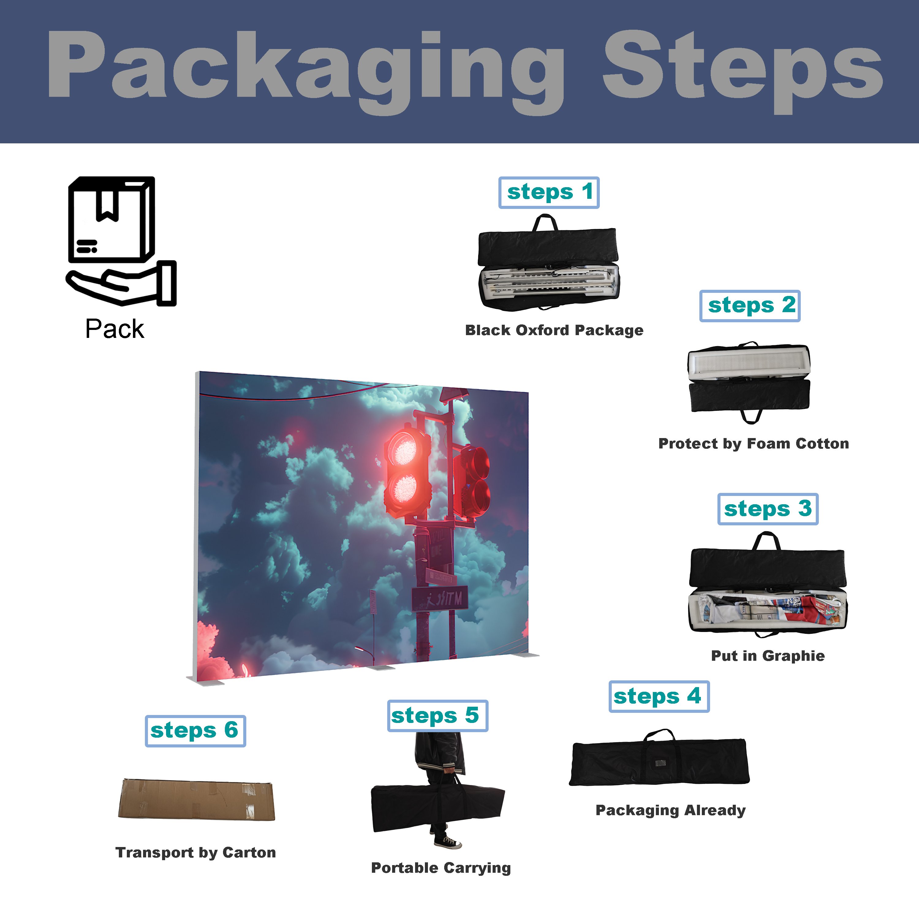 Advertising Tradeshow Exhibition Booth Display Tension Fabric Backdrop SEG Pop Up Led Backlit Light Box Photo Light Box Led Seg