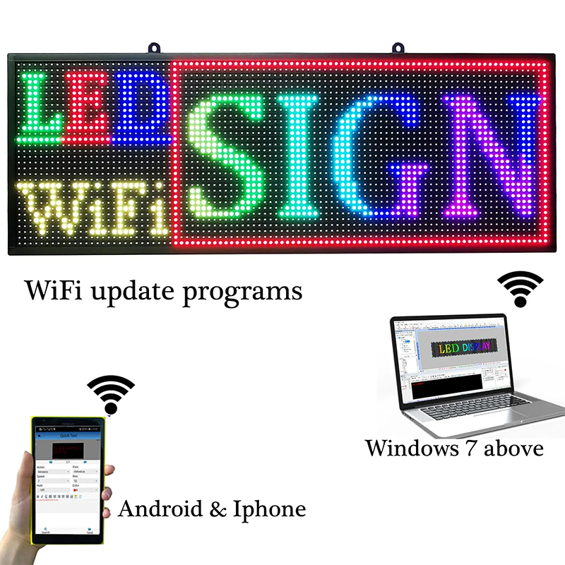 Programmable Outdoor P10 Led Module Scrolling Advertising Light Box Indoor Signage Billboards Led Sign Board Digital Displays