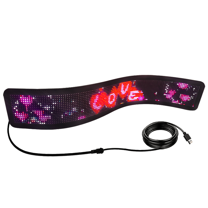 Long Size P4 HD Flexible Car LED Panel Scrolling Message LED Matrix Panel Light Up LED Text Display For Shop Bar KTV Wine Stand