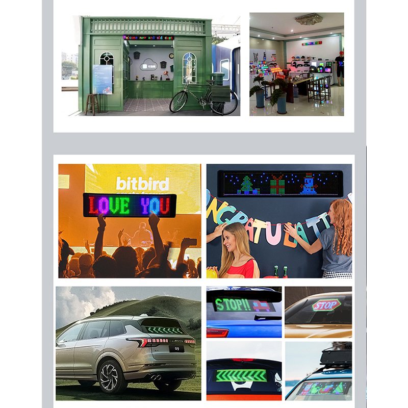 Long Size P4 HD Flexible Car LED Panel Scrolling Message LED Matrix Panel Light Up LED Text Display For Shop Bar KTV Wine Stand