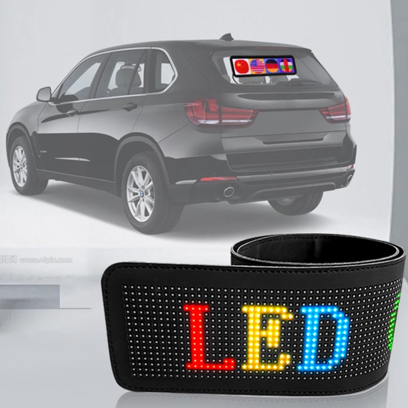 Long Size P4 HD Flexible Car LED Panel Scrolling Message LED Matrix Panel Light Up LED Text Display For Shop Bar KTV Wine Stand